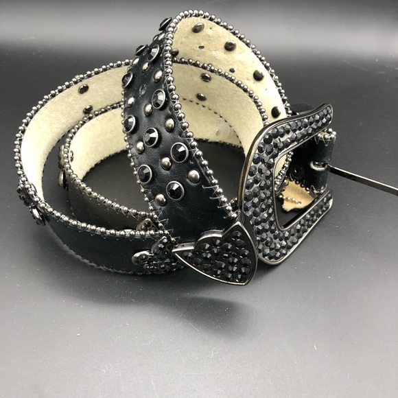 Leather Rhinestone Bling Belt - Picture 7 of 7